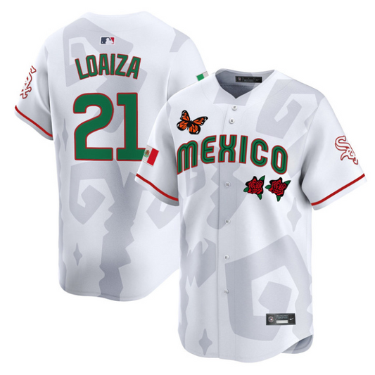 Esteban Loaiza Jersey #21 Mexican Heritage 2025 Sentrock Vapor Limited Stitched White