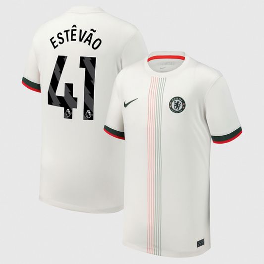 Estevao #41 Chelsea 2025-26 Away Match Jersey – White