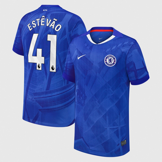 Estevao #41 Chelsea 2025-26 Home Match Jersey – Blue