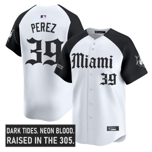 Eury Perez Jersey #39 Miami Marlins Gothic Vice Edition Stitched