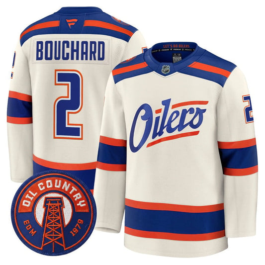 Evan Bouchard Jersey #2 Edmonton Oilers 2025 -2026 Premium All Stitched