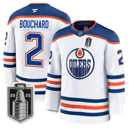 Evan Bouchard Jersey #2 Edmonton Oilers 2025 Stanley Cup Final Stitched Away