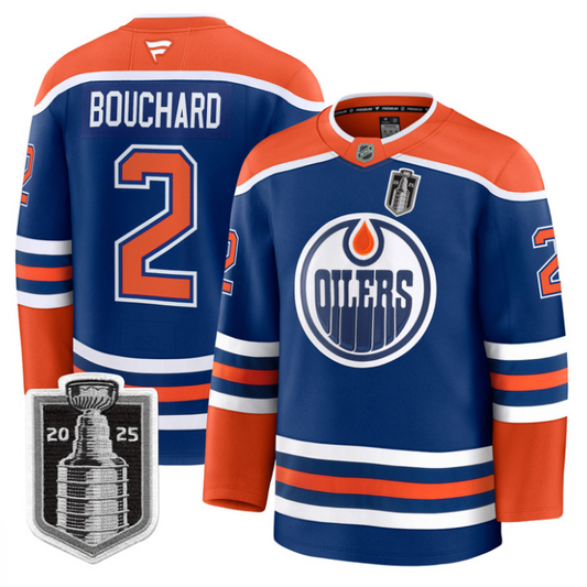 Evan Bouchard Jersey #2 Edmonton Oilers 2025 Stanley Cup Final Stitched Home