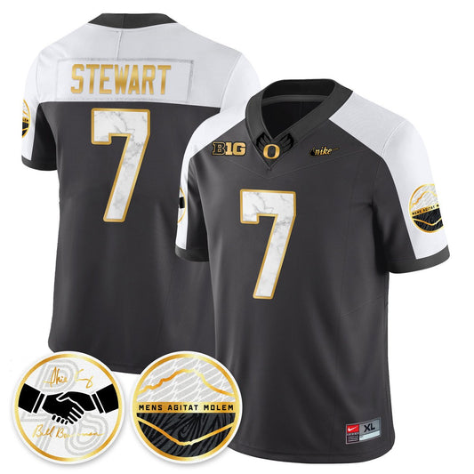 Evan Stewart Jersey #7 Oregon Ducks 2025 Shoe Duck Stitched Black Alter