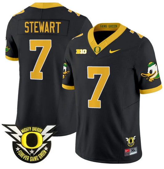 Evan Stewart Jersey #7 Oregon Duck Forever Gang Green Football Black