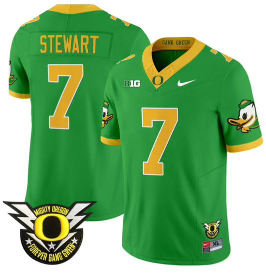 Evan Stewart Jersey #7 Oregon Duck Forever Gang Green Football Green