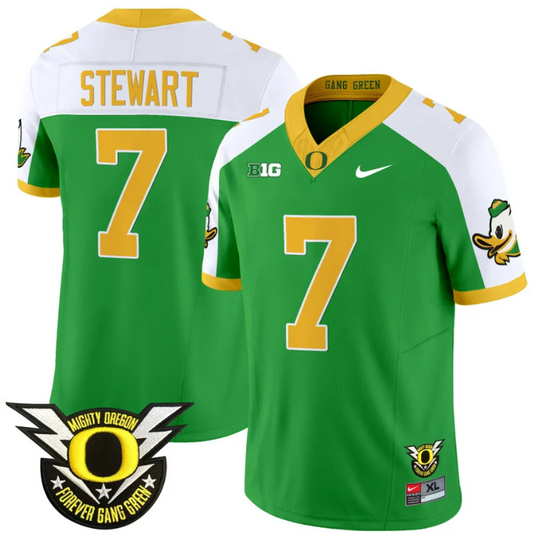 Evan Stewart Jersey #7 Oregon Duck Forever Gang Green Football Green Alternate