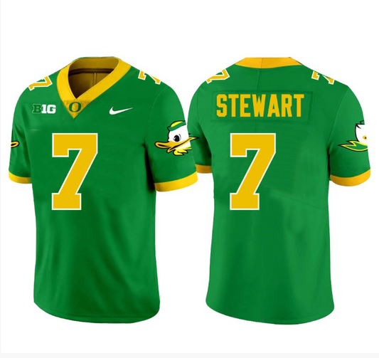 Evan Stewart Jersey #7 Oregon Ducks Football Green