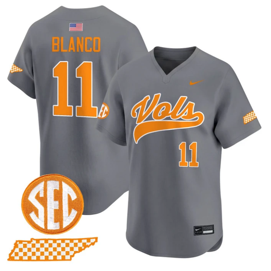 Evan Blanco Jersey #11 Tennessee Vols 2026 Smokey Grey Series Stitched