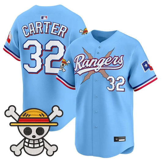 Evan Carter Jersey #32 Texas Rangers One Piece Premier Limited Stitched