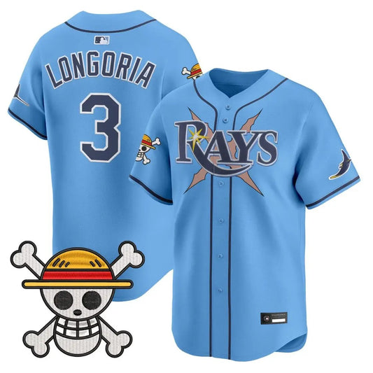 Evan Longoria Jersey #3 Tampa Bay Rays One Piece Premier Stitched