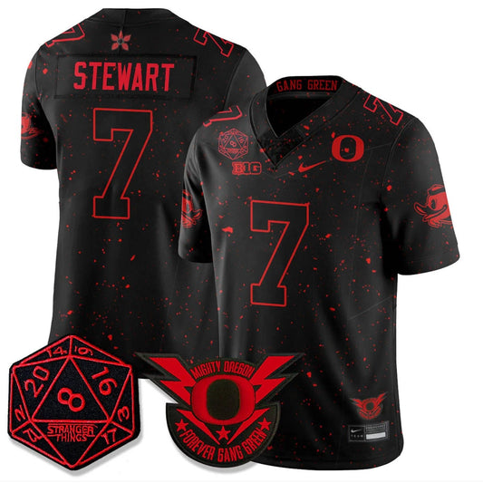 Evan Stewart Jersey #7 Oregon Ducks Stranger Things Vapor Limited Stitched