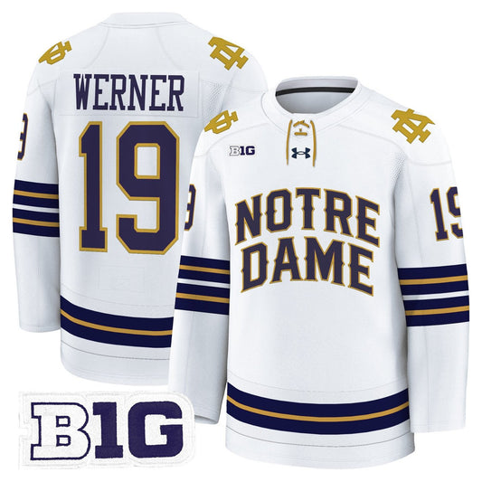Evan Werner Jersey #19 Notre Dame Fighting Irish 2025-26 Premium Stitched