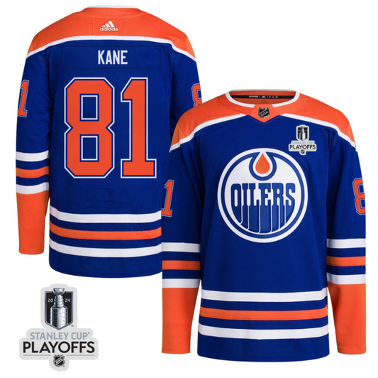 Evander Kane 91 Edmonton Oilers 2024 NHL Playoffs Patch Home Jersey - Men