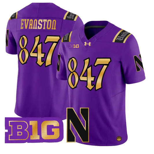Evanston Jersey #847 Northwestern Wildcats 2026 Vapor Limited Stitched