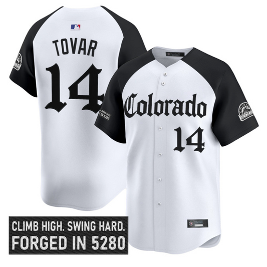 Ezequiel Tovar Jersey #14 Colorado Rockies Gothic Mile High Shadows Edition