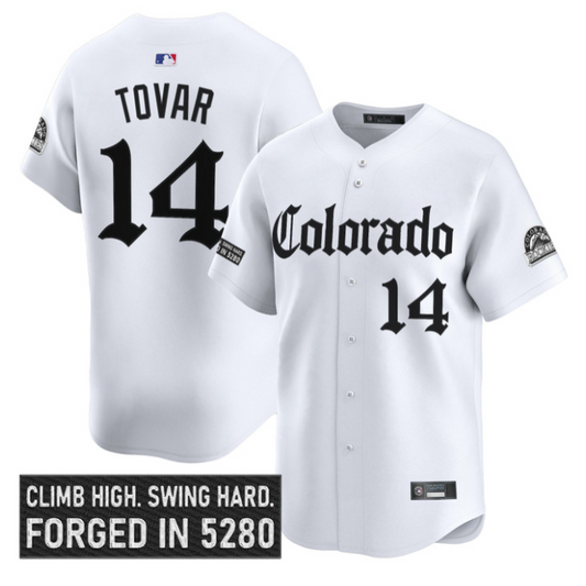 Ezequiel Tovar Jersey #14 Colorado Rockies Gothic Mile High Shadows White