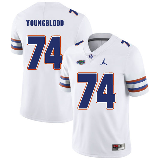 Florida Gators #74 Jack Youngblood NCAA Football Jersey White Logo Patch