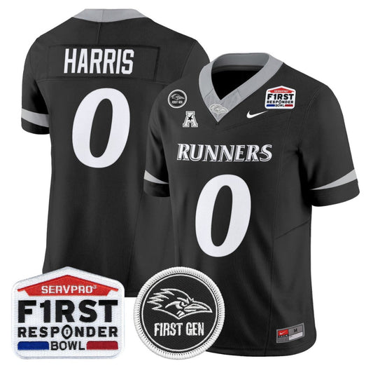 Frank Harris Jersey #0 UTSA Roadrunners 2025 First Responder Bowl Stitched