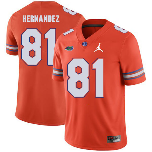 Florida Gators #81 Aaron Hernandez NCAA Football Jersey Orange Logo Patch