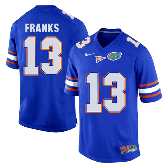 Florida Gators #13 Feleipe Franks College Football Jersey Royal Blue Logo Patch