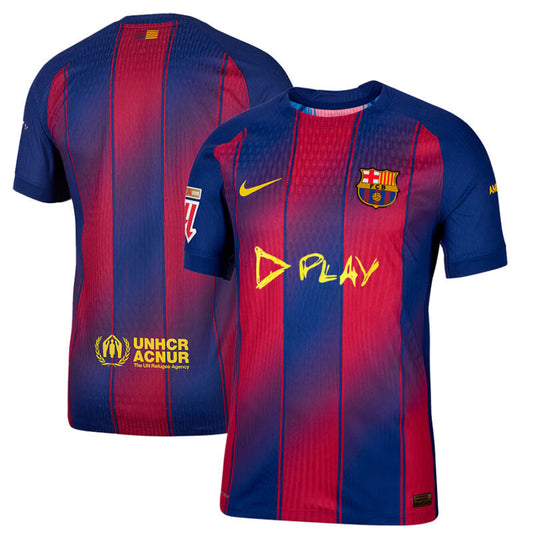 FC Barcelona x Ed Sheeran 2025-26 Home Match Jersey – Red blue