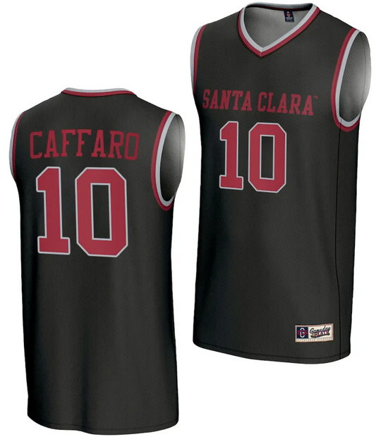 Francisco Caffaro Jersey #10 Santa Clara Broncos Basketball NIL Lightweight Black