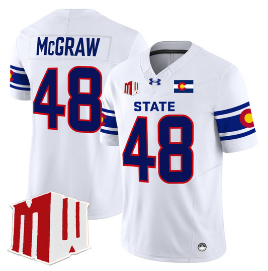 Fum McGraw Jersey #48 Colorado State Rams 2024 Stitched State Pride