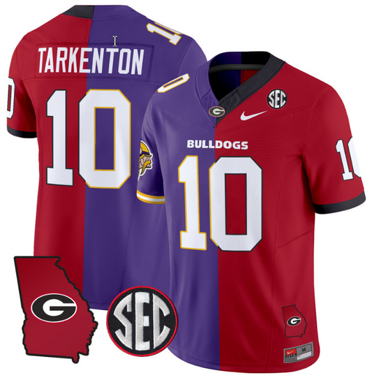 Fran Tarkenton Jersey #10 Georgia Bulldogs Split Vapor Football Stitched