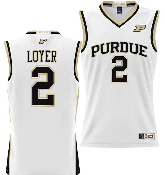 Fletcher Loyer Jersey #2 Purdue Boilermakers NIL College Basketball Lightweight White