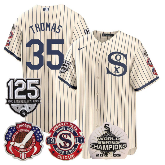 Frank Thomas Jersey #35 Chicago White Sox 125th Anniversary World Series Champions Field Of Dream
