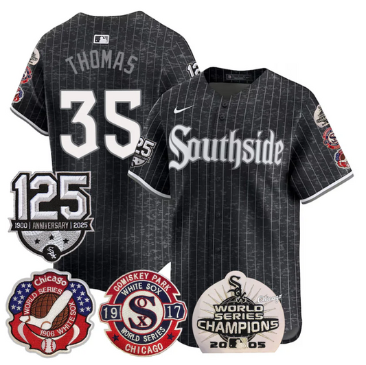 Frank Thomas Jersey #35 Chicago White Sox 125th Anniversary World Series Champions City Connect