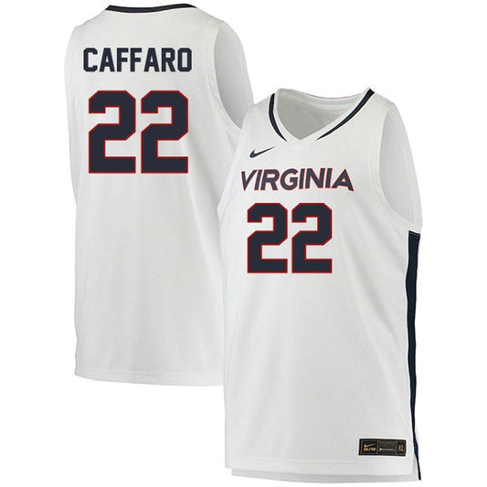 Francisco Caffaro Jersey #22 Virginia Cavaliers College Basketball Stitched White
