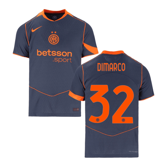 Federico Dimarco 32 Inter Milan 2025-26 Third Match Jersey – Gray