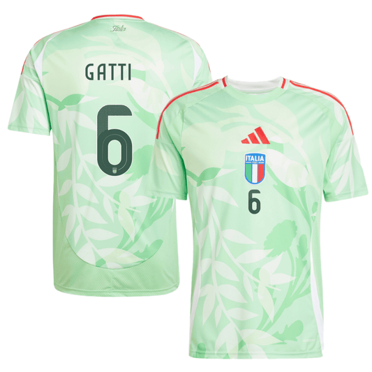 Federico Gatti 6 Italy National Team 2025-26 Away Men Jersey – Green