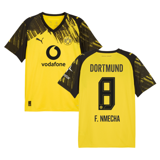 Felix Nmecha #8 Borussia Dortmund 2025-26 Home Men Jersey – Yellow