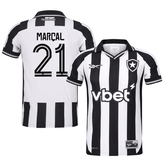 Fernando Marcal #21 Botafogo 2025-26 Home Jersey – Black White