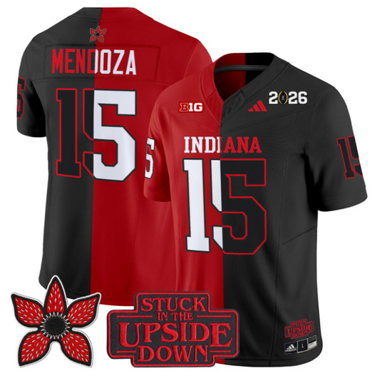 Fernando Mendoza Jersey #15 Indiana Hoosiers Upside Down Edition Vapor Stitched
