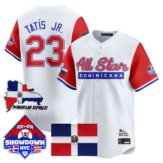 Fernando Tatís Jr Jersey #23 Dominican Republic MLB All-Star 2025 Red Sleeves