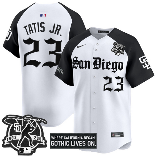 Fernando Tatis Jr Jersey #23 San Diego Padres Gothic Edition Vapor Limited Stitched Alternate
