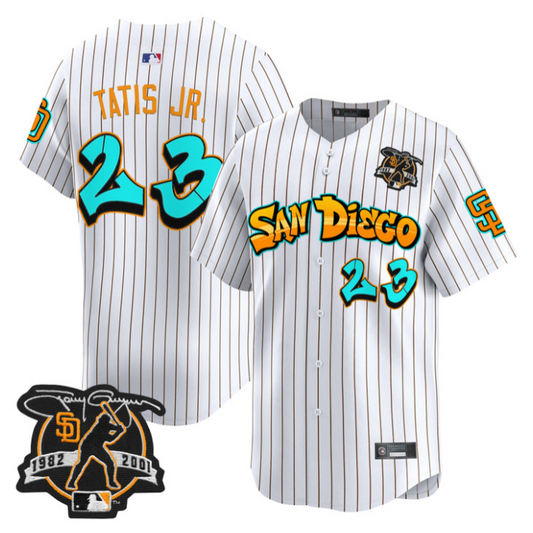 Fernando Tatis Jr Jersey #23 San Diego Padres Graffiti Barrio Edition Stripes