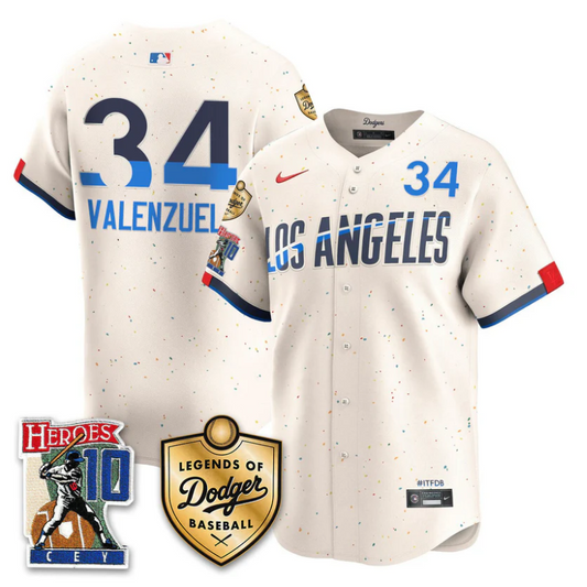 Fernando Valenzuela Jersey #34 Dodgers Ron Cey Legends Of Dodgers City Connect