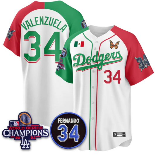 Fernando Valenzuela Jersey #34 Los Angeles Dodgers Mexican For 34 Alternate