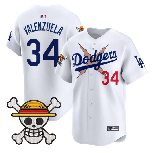 Fernando Valenzuela Jersey #34 Los Angeles Dodgers One Piece 2025 Stitched White