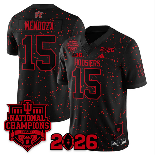 Fernando Mendoza Jersey #15 Hoosiers Stranger Things 2025 Champions Stitched