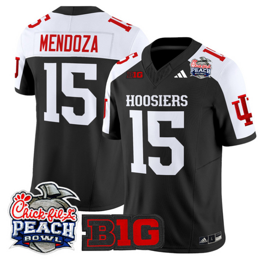 Fernando Mendoza Jersey #15 Indiana Hoosiers 2026 Peach Bowl Stitched