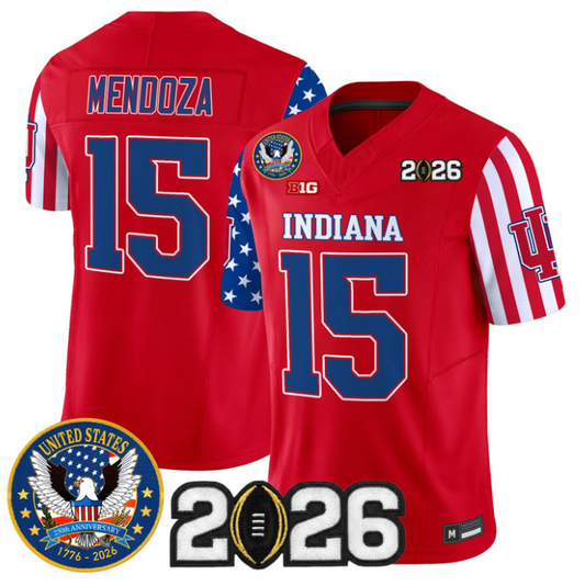 Fernando Mendoza Jersey #15 Indiana Hoosiers America 250 Edition 2026 CFP Stitched