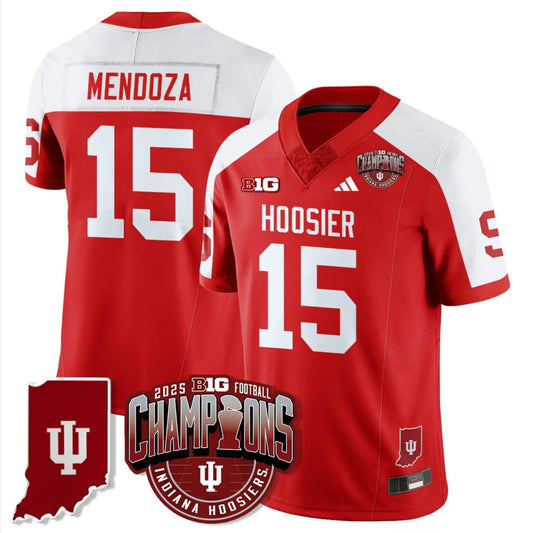 Fernando Mendoza Jersey #15 Indiana Hoosiers Big 10 Champions Stitched