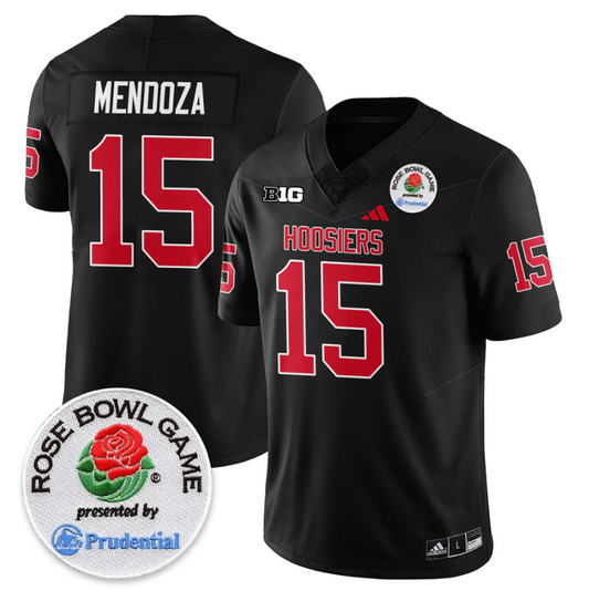 Fernando Mendoza Jersey #15 Indiana Hoosiers Vapor Rose Bowl Stitched