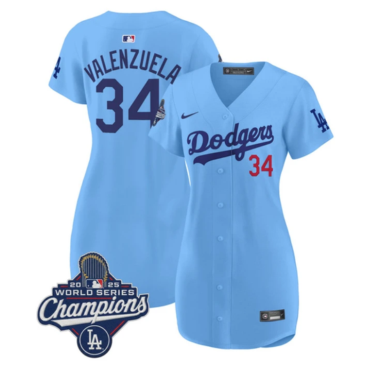 Fernando Valenzuela Dress #34 Dodgers 2025 World Series Champions Stitched